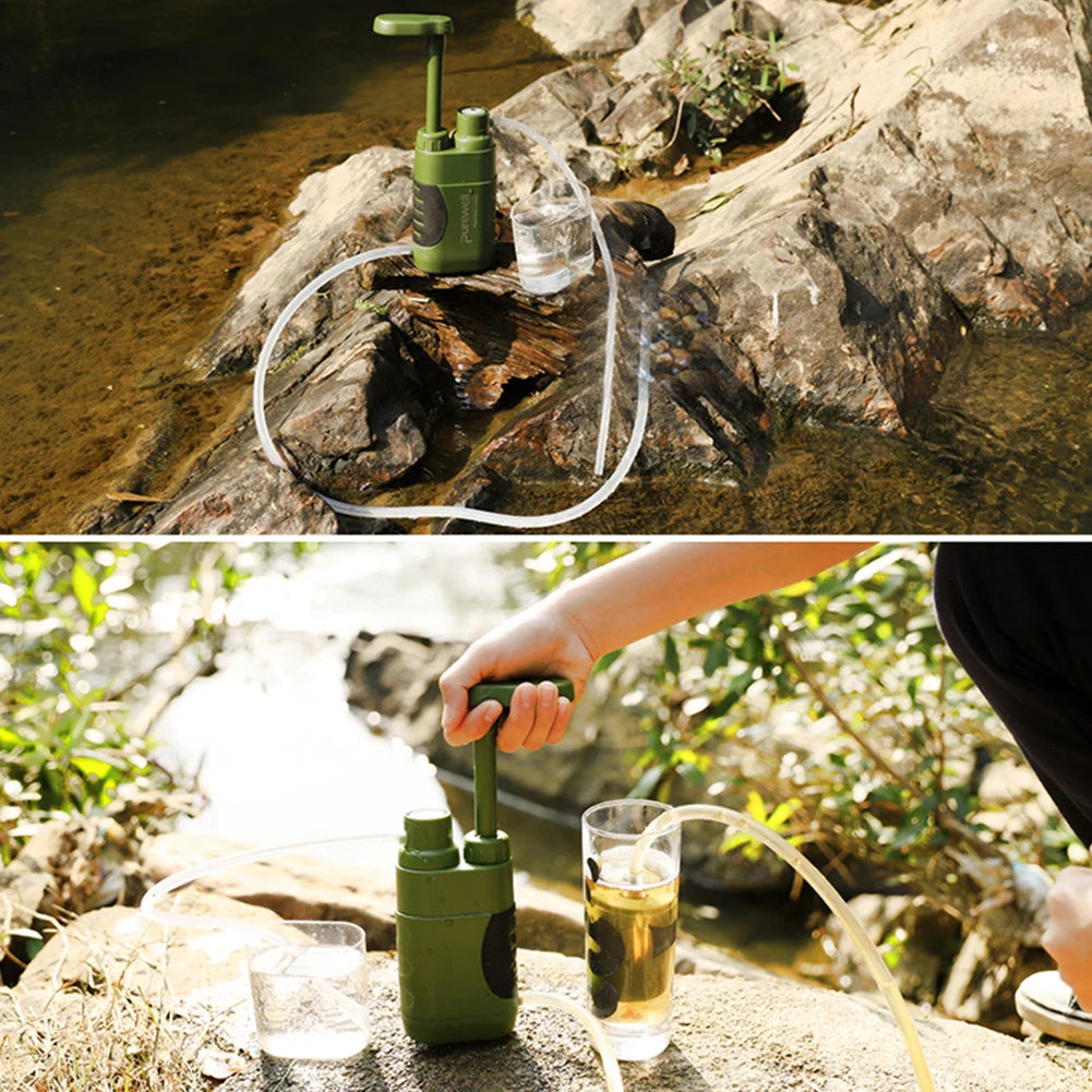 Outdoor Water Filter Filtration System Portable Drinking Water Filtering Survival Tool