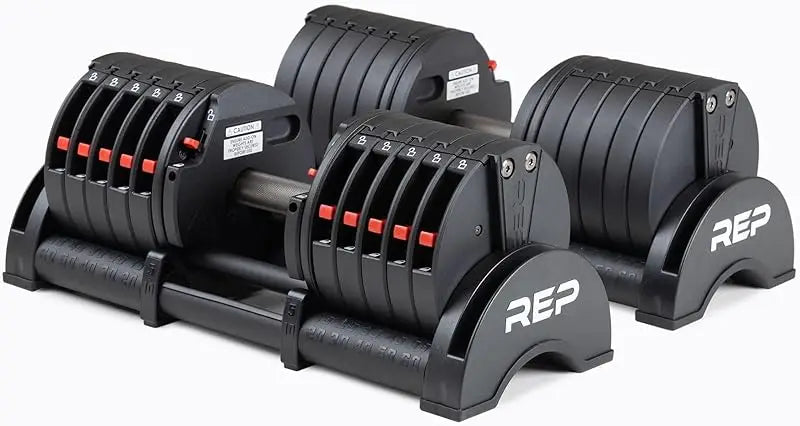 AQRep Fitness Quickdraw Adjustable Dumbbells,Multiple weight