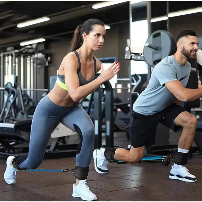 Elastic Resistance Band Set with Ankle Straps Bands for Men And Women