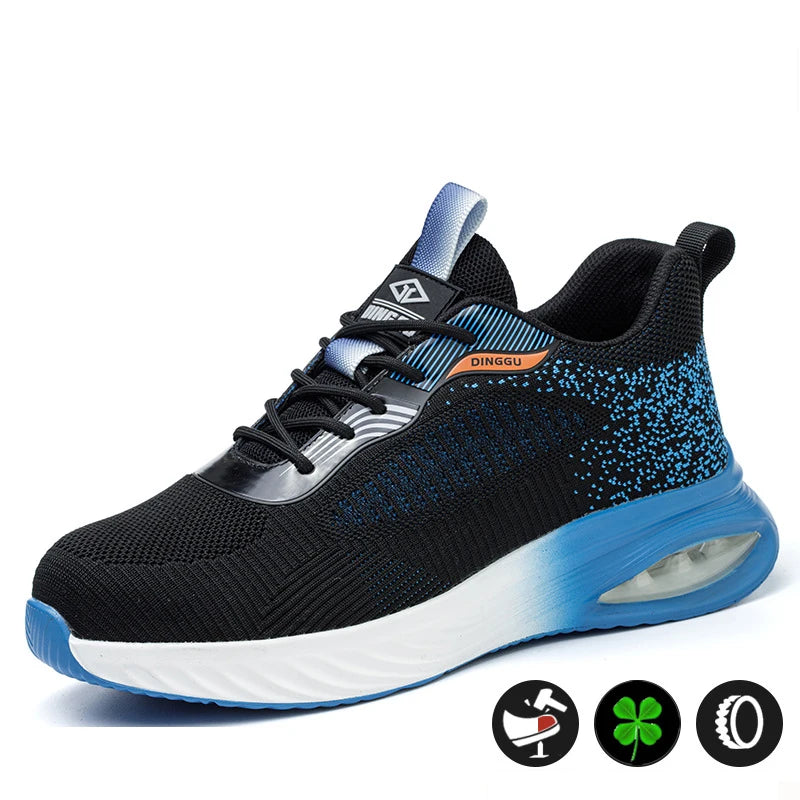 OULYLAN Mens Work Safety Shoes Summer Breathable Sneakers