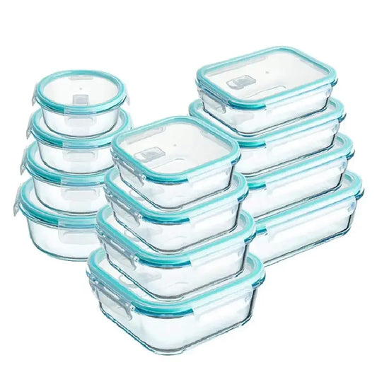 High Borosilicate Glass Lunch Box Microwave Heating Sealed Bento Boxes