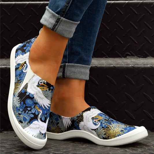 Summer Women Flat Slip On Sneakers Canvas Shoes