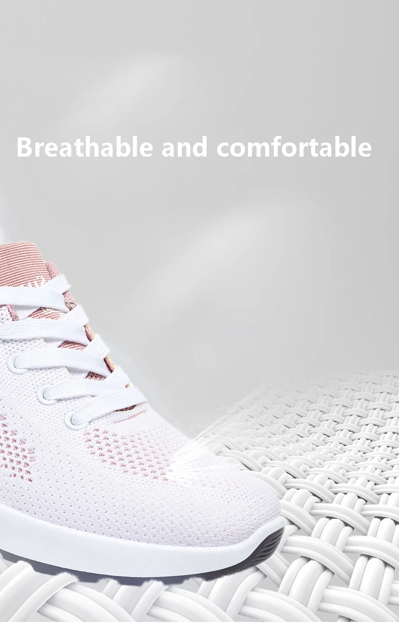 Women's Sports Shoes, Casual Sneakers,Running, Fashion Urltra Light, Knit Breathable