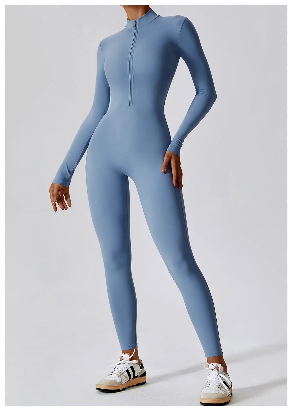 Summer Zipper Workout Jumpsuit Sports Overalls Women Gym Clothing