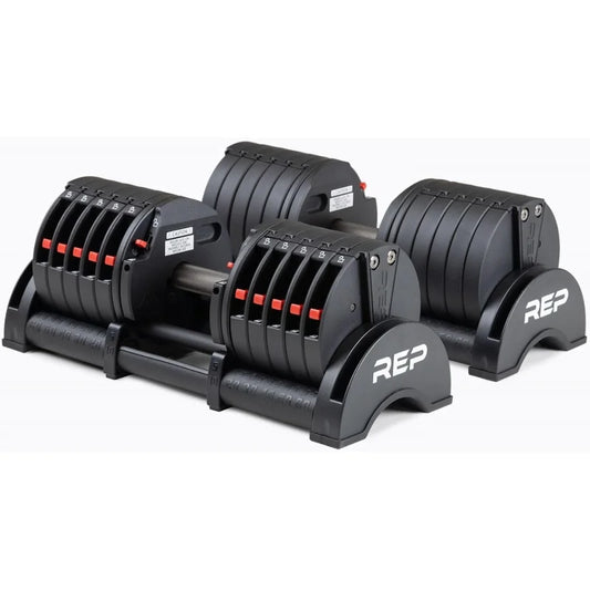 AQRep Fitness Quickdraw Adjustable Dumbbells,Multiple weight