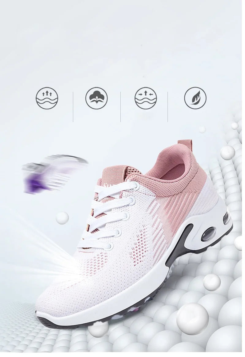 Women's Sports Shoes, Casual Sneakers,Running, Fashion Urltra Light, Knit Breathable