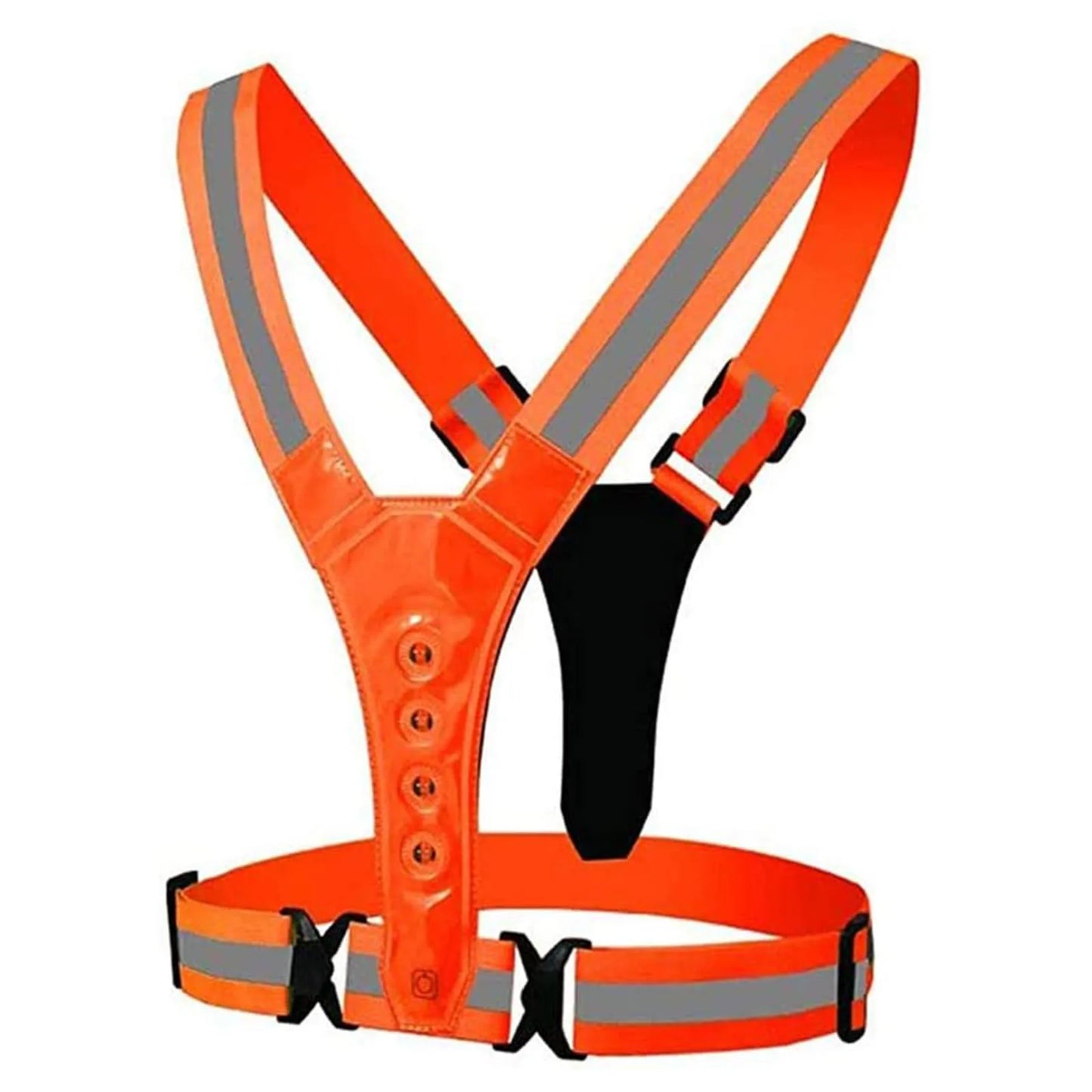 LED Reflective Vest Light Up Running, Cycling Safety Vest USB Rechargeable 3 Light Modes for Night Running